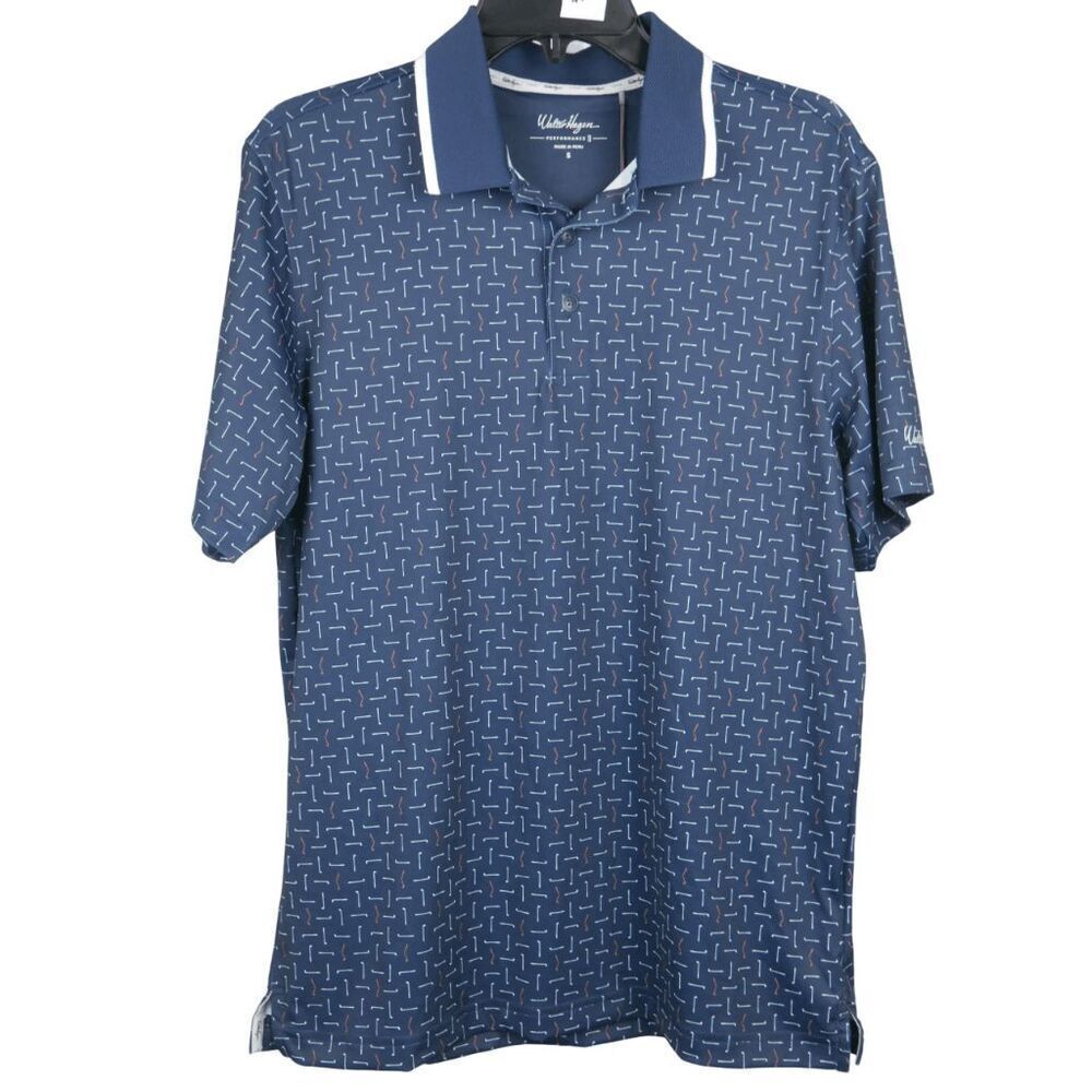 Walter Hagen Men's Performance 11 Champ Pink Short Sleeve Golf Polo S UPF 50+
